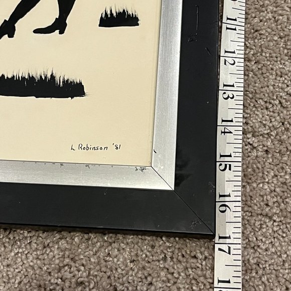 Vintage HANDCRAFTED SILHOUTTE Drawing Courting Victorian Lady and Gentleman - Picture 11 of 12